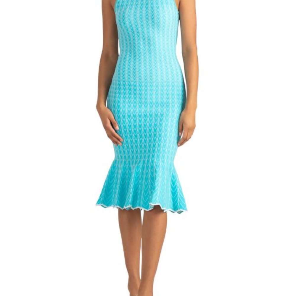 SHOSHANNA Avalon Dotted Knit Mermaid Dress